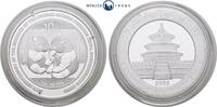 10 Yuan 2009 China 1 Unze Silber Panda - 30th Anniversary Commemorative Coins Stempelglanz