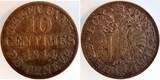 10 Centimes 1844 Schweiz Suisse Geneve ss/vz