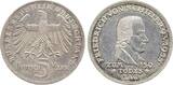 Deutschland 5 Mark 5 Deutsche Mark 1955 F Friedrich SchillerJ 389 fast SPL