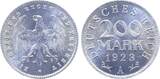 Deutschland  Fehlprägung 200 Mark 1923 A Lichtenrader Prägung J 304 SPL