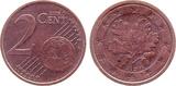Deutschland 2 Cent 2 C verdrehte Sterne 2002J, mit geringsten Berührungen SPL
