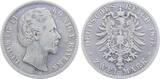 Deutschland  2 Mark 1876 D Ludwig II Bayern J 41 Ludwig II TTB / schön