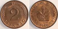 2 Pfennig 1950 Deutschland 2 Pfennig 1950J J 381 bfr/stgl