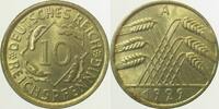 Deutschland 10 Pfennig 10 Reichspfennig 1929 A prfr J 317 -