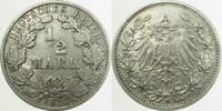 Deutschland 1/2 Mark 1/2 Mark 1913G J 016 ss/vz -
