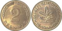 2 Pfennig 1968 D Deutschland J 381 bfr/stgl Cu FDC- / stgl