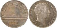 Deutschland Geschichtsthaler Bayern Geschichtstaler 1854 Industrieausstellung vz / stg EA Maximilian II -