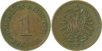 Kaiserreich 1 Pfennig 1873A vz Wertseite leicht fleck