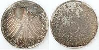 Deutschland 5 DM 5 DM 1957 G stgl. TOP Regenbogen Patina J 387 -