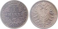 1 Mark 1879 Deutschland 1 Mark 1879 A J 9 vz/stgl, sehr selten i.d. Erhaltung vz/stgl