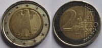 Deutschlnad 2 Euro Fehlprägung 2 EURO 2002 F Lochung stark unzentral -