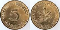 5 Pfennig 1949F Deutschland 5 Pfennig 1949F BDL stgl, zaponiert aus Sammlung Porth stgl zaponiert