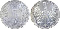 Deutschland 5 Mark 5 DM Deutsche Mark Silberadler 1958D bankfrisch/stempelglanz -