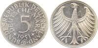 Deutschland 5 Mark 5 DM 1951 G f.stgl Erstabschlag J 387 Silber -