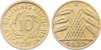 Deutschland 10 Pfennig 10 Reichspfennig 1930A vz/ss J 317 -