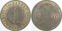 Deutschland 1 Reichspfennig 1 Reichspfennig 1936F f prfr J 313 -