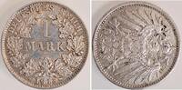 Deutschland 1 Mark 1 M 1915D S100, Stempeldrehung, das 1. Stück in 30 Jahren -