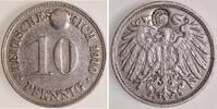 Deutschland 10 Pfennig 10 Pfennig 1910 D ist original so entstanden, Unikat -