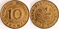 Deutschland 10 pfennig Fehlprägung 10 Pfennig 1949 D Stempeldrehung! 30° selten -