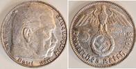 Deutschland 5 Reichsmark Fehlprägung 5 Reichsmark 1938 D Text der Kopfseite fehlt teilweise -