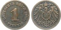 Deutschland 1 Pfennig Variante 1 Pfennig 1908 E Punkt am 8 J 010 -