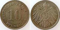 Deutschland 10 Pfennig 10 Pfennig 1898 J extrem selten i.d. Erhaltung Archiv Franq -
