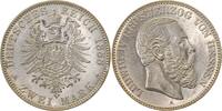 Deutschland 2 Mark 2 Mark Ludwig IV Hessen 1888A Erstabschlag f prfr/ f stgl Ludwig IV -