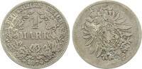 Deutschland 1 Mark Fehlprägung 1 Mark 1874 D Stempeldrehung 340° ss -