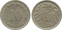 Deutschland 10 Pfennig Fehlprägung 10 Pfennig 1891 D Stempeldrehung ca. 35° -