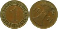 Deutschland 1 Pfennig 1 Reichspfennig 1931 D ss/vz Stempeldrehung 35° J 313 -