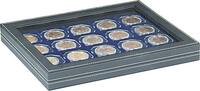 Münzkassette NERA M PLUS mit dunkelblauer Münzeinlage für 20 Münzrähmchen 50x50 mm/Münzkapseln CARRÉE/OCTO Münzkapseln -