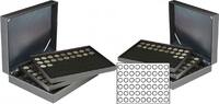 Münzkassette NERA XL mit 3 Tableaus und schwarzen Münzeinlagen für 162 Münzen mit Ø 25,75 mm, z.B. für 2 Euro-Münzen -