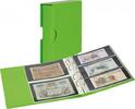 PUBLICA M COLOR Banknotenalbum mit 10 beidseitig bestückbaren Folienblättern in zwei Ausführungen-Spring (grün) - mit passender -