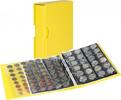 PUBLICA M COLOR Münzalbum mit 10 Münzblättern in 5 Ausführungen-Solino (gelb) - mit passender Schutzkassette -
