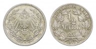 Deutsches Reich 1/2 Mark 1917, A. Vorzüglich-stempelglanz. 8,00 EUR  + 10,00 EUR frais d'envoi