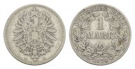 Deutsches Reich 1 Mark 1874, H. Sehr schön. 25,00 EUR  + 10,00 EUR frais d'envoi