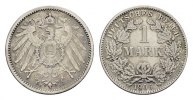 Deutsches Reich 1 Mark 1906, G. Sehr schön. 15,00 EUR  + 10,00 EUR frais d'envoi