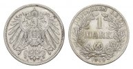 Deutsches Reich 1 Mark 1908, A. Vorzüglich. 10,00 EUR  + 10,00 EUR frais d'envoi