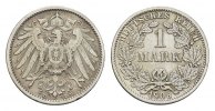 Deutsches Reich 1 Mark 1908, D. Vorzüglich-stempelglanz. 25,00 EUR  + 10,00 EUR frais d'envoi