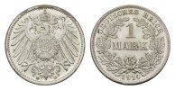 Deutsches Reich 1 Mark 1914, D. Stempelglanz. 20,00 EUR  + 10,00 EUR frais d'envoi