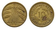 WEIMARER REPUBLIK 10 Rentenpfennig 1923, G. Sehr schön +. 15,00 EUR  + 10,00 EUR frais d'envoi