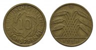 WEIMARER REPUBLIK 10 Reichspfennig 1926, G. Sehr schön-vorzüglich. 20,00 EUR  + 10,00 EUR frais d'envoi