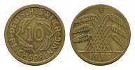 WEIMARER REPUBLIK 10 Reichspfennig 1929, E. Fast vorzüglich. 8,00 EUR  + 10,00 EUR frais d'envoi