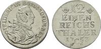 BRANDENBURG-PREUSSEN 1/12 Taler 1753, C-Kleve. Friedrich II., der Große, 1740-1786. SUP.