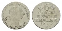 BRANDENBURG-PREUSSEN 1/6 Taler 1764, E-Königsberg. Friedrich II., der Große, 1740-1786. TTB-.