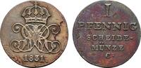 BRAUNSCHWEIG-LÜNEBURG Pfennig 1831, C. Wilhelm IV., 1830-1837. Fast vorz... 50,00 EUR  + 10,00 EUR frais d'envoi