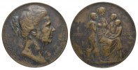 JUDAICA Bronzemedaille (G.Elster) 1905. A. Berta Magnus, Gattin des RA+ Notar Car Magnus Fleckig. TTB