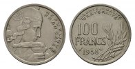 FRANKREICH 100 Francs 1958. 4. Republik, 1945-1958.. Sehr schön 120,00 EUR  + 10,00 EUR frais d'envoi