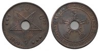 BELGIEN 10 Centimes 1894. Leopold II., 1865-1909. Vorzüglich + 55,00 EUR  + 10,00 EUR frais d'envoi