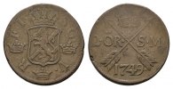 SCHWEDEN 2 Öre 1749, Avesta. Friedrich I., 1720-1751. Sehr schön. 45,00 EUR  + 10,00 EUR frais d'envoi